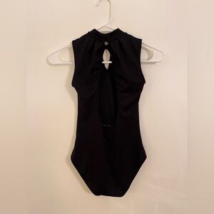Ballet Rosa black halter leotard
